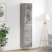 Highboard grå sonoma 34,5x34x180 cm konstruert tre