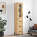 Highboard sonoma eik 34,5x34x180 cm konstruert tre