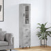Highboard betonggrå 34,5x34x180 cm konstruert tre