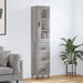 Highboard grå sonoma 34,5x34x180 cm konstruert tre