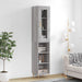 Highboard grå sonoma 34,5x34x180 cm konstruert tre