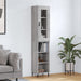 Highboard grå sonoma 34,5x34x180 cm konstruert tre