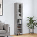 Highboard grå sonoma 34,5x34x180 cm konstruert tre