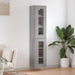 Highboard grå sonoma 34,5x34x180 cm konstruert tre