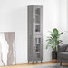 Highboard grå sonoma 34,5x34x180 cm konstruert tre