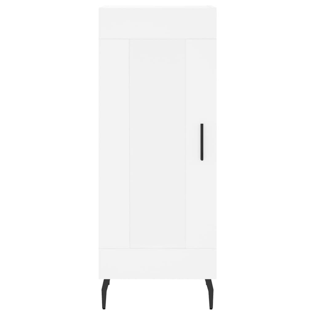 Highboard hvit 34,5x34x180 cm konstruert tre