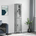 Highboard betonggrå 34,5x34x180 cm konstruert tre