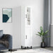 Highboard hvit 34,5x34x180 cm konstruert tre