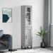 Highboard grå sonoma 34,5x34x180 cm konstruert tre