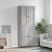 Highboard grå sonoma 69,5x34x180 cm konstruert tre