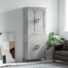 Highboard betonggrå 69,5x34x180 cm konstruert tre