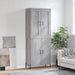 Highboard grå sonoma 69,5x34x180 cm konstruert tre