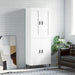 Highboard hvit 69,5x34x180 cm konstruert tre