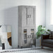 Highboard betonggrå 69,5x34x180 cm konstruert tre