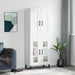 Highboard hvit 69,5x34x180 cm konstruert tre