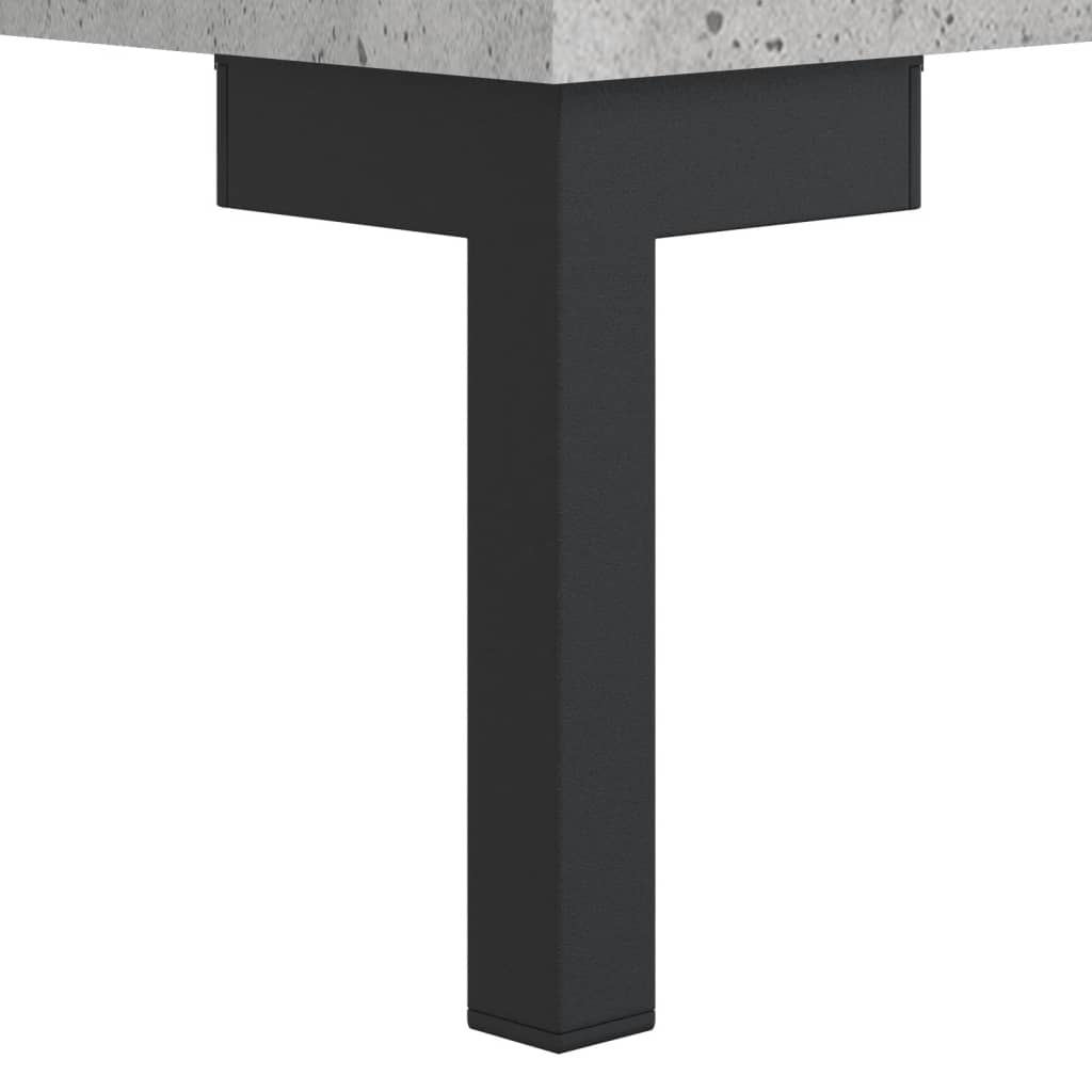 Highboard betonggrå 69,5x34x180 cm konstruert tre