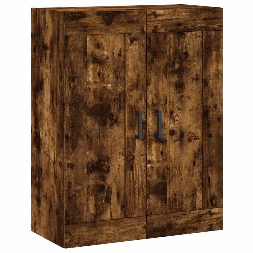 Highboard røkt eik 69,5x34x180 cm konstruert tre
