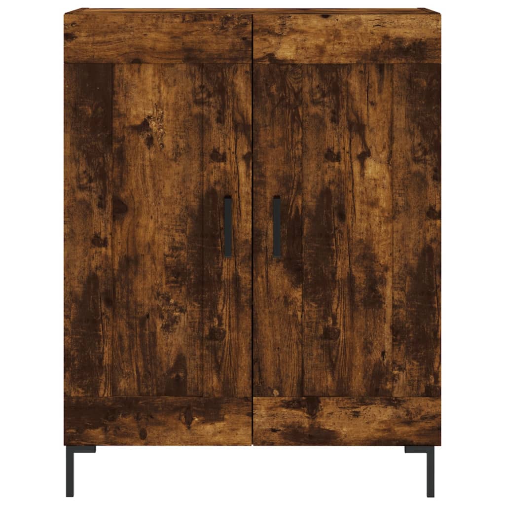 Highboard røkt eik 69,5x34x180 cm konstruert tre