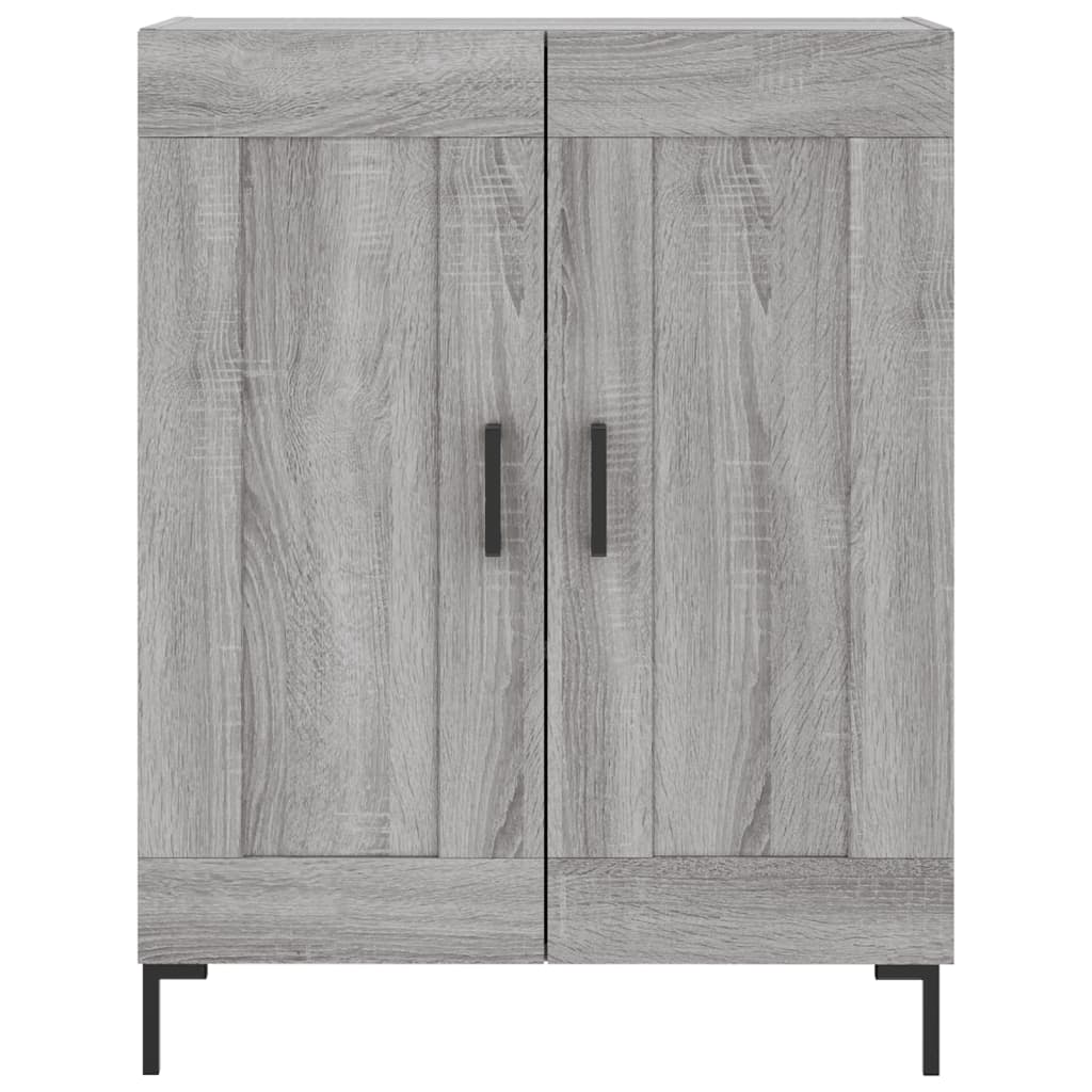 Highboard grå sonoma 69,5x34x180 cm konstruert tre