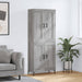 Highboard grå sonoma 69,5x34x180 cm konstruert tre
