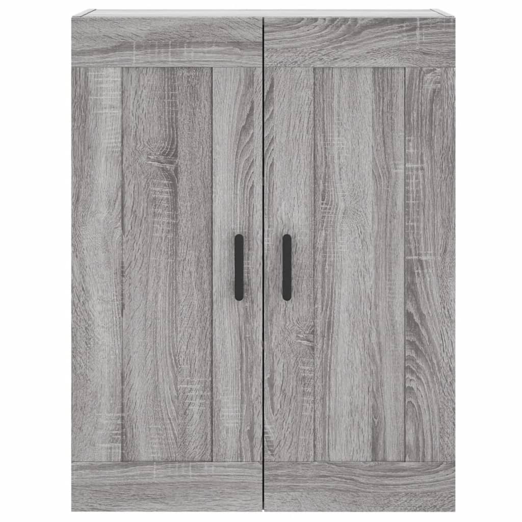 Highboard grå sonoma 69,5x34x180 cm konstruert tre