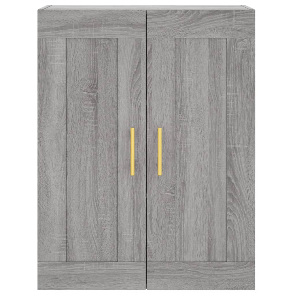 Highboard grå sonoma 69,5x34x180 cm konstruert tre vidaXL
