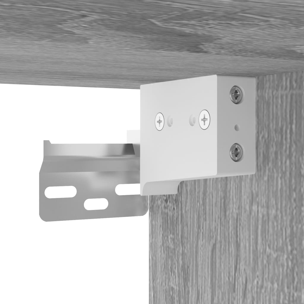 Highboard grå sonoma 69,5x34x180 cm konstruert tre vidaXL