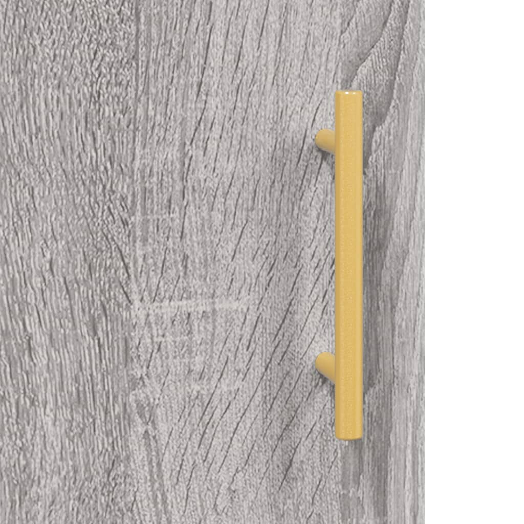 Highboard grå sonoma 69,5x34x180 cm konstruert tre vidaXL