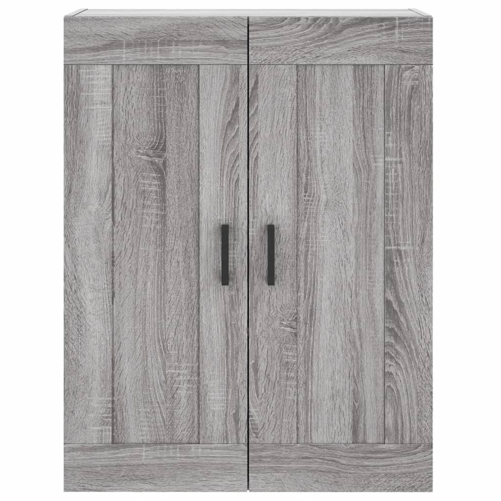 Highboard grå sonoma 69,5x34x180 cm konstruert tre