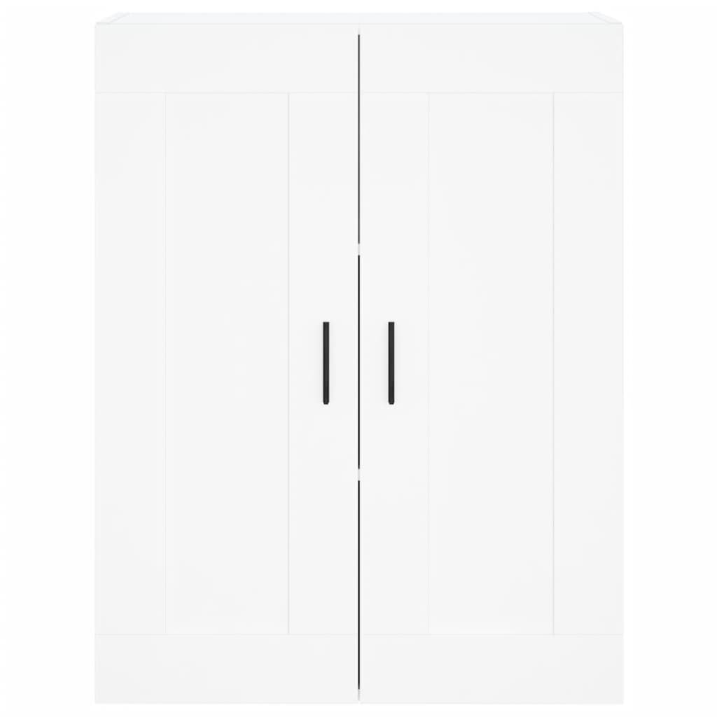 Highboard hvit 69,5x34x180 cm konstruert tre