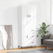 Highboard hvit 69,5x34x180 cm konstruert tre