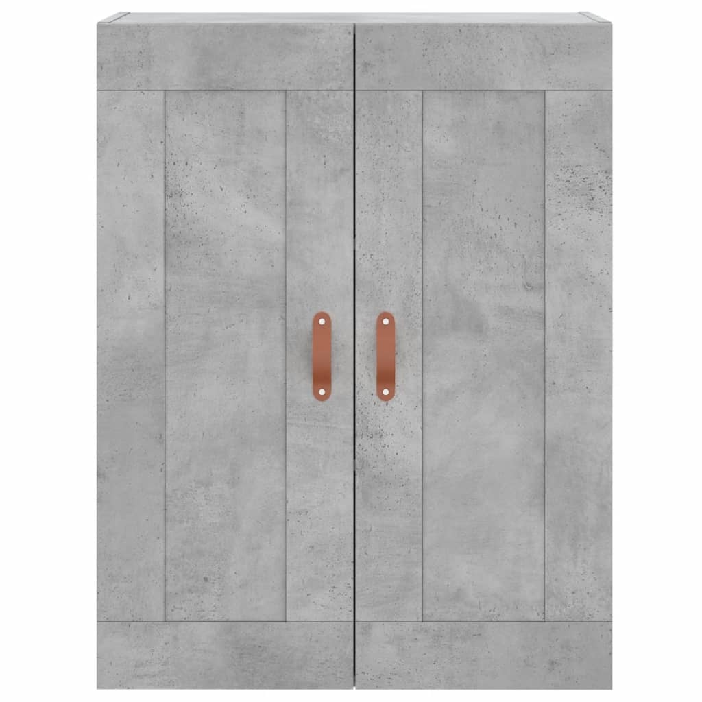 Highboard betonggrå 69,5x34x180 cm konstruert tre