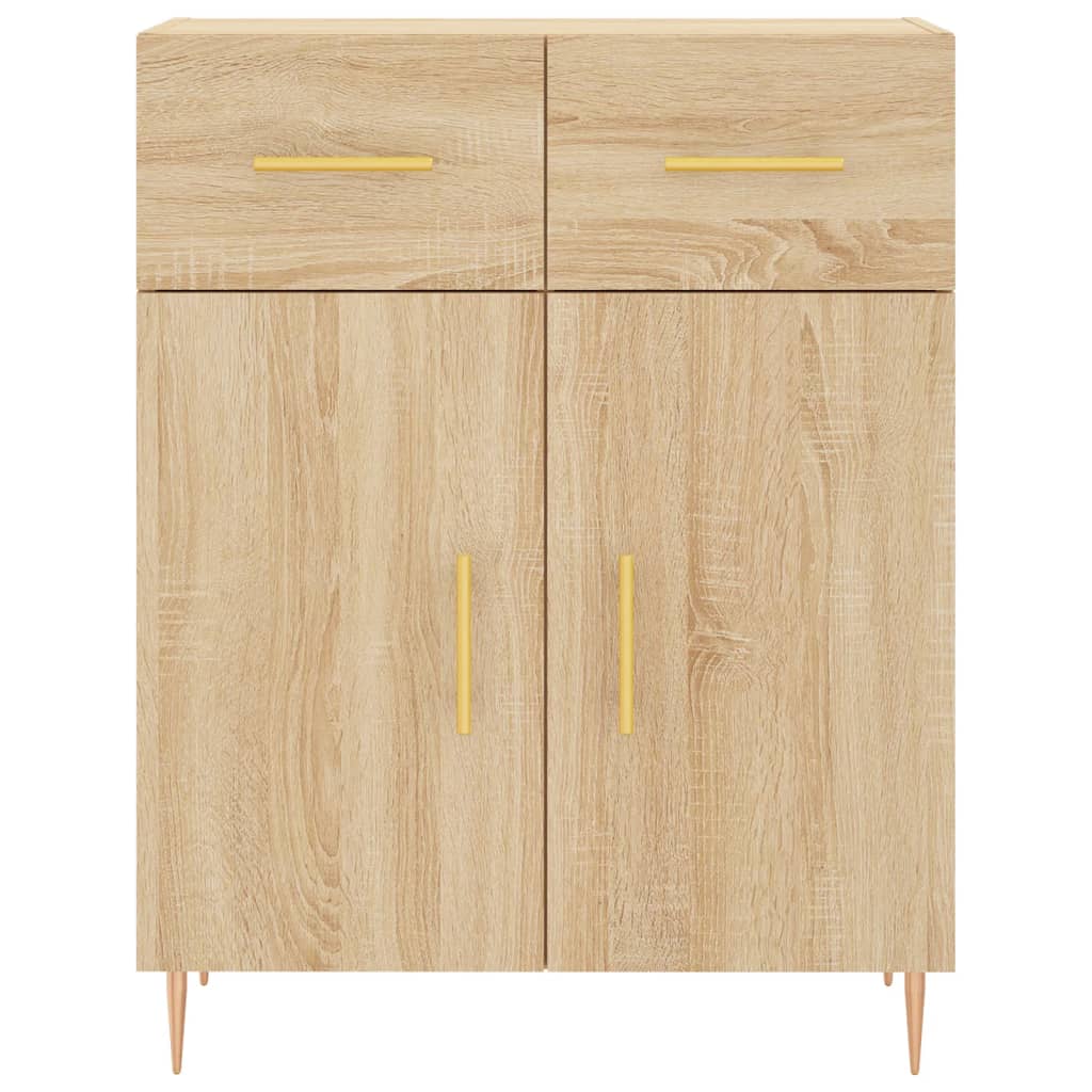 Highboard sonoma eik 69,5x34x180 cm konstruert tre