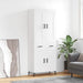 Highboard hvit 69,5x34x180 cm konstruert tre
