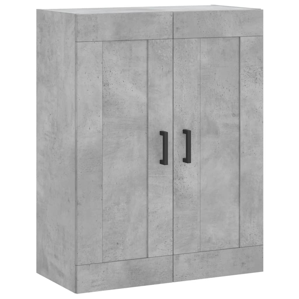 Highboard betonggrå 69,5x34x180 cm konstruert tre