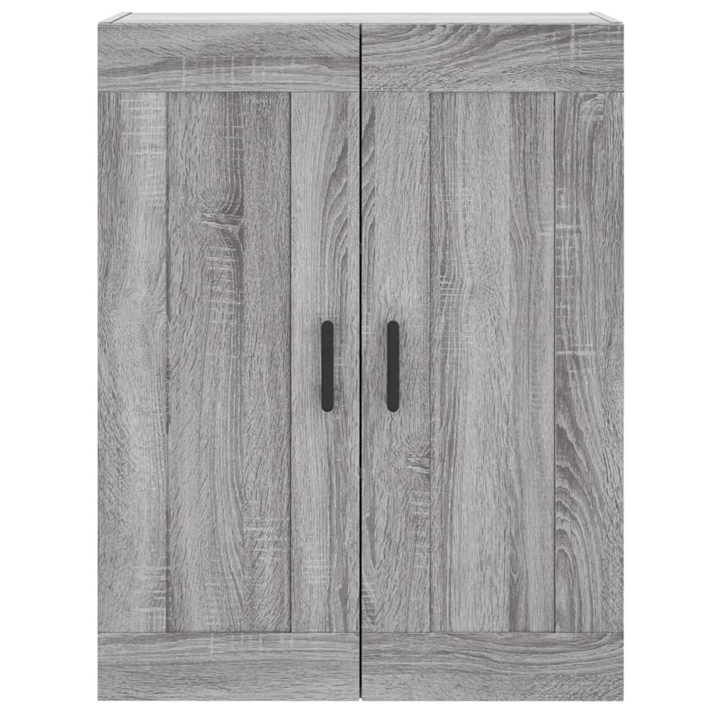 Highboard grå sonoma 69,5x34x180 cm konstruert tre