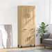 Highboard sonoma eik 69,5x34x180 cm konstruert tre