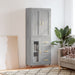 Highboard grå sonoma 69,5x34x180 cm konstruert tre