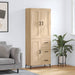 Highboard sonoma eik 69,5x34x180 cm konstruert tre