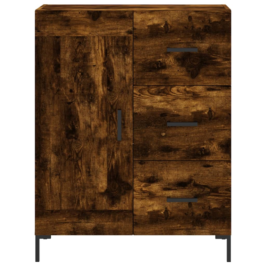 Highboard røkt eik 69,5x34x180 cm konstruert tre
