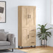 Highboard sonoma eik 69,5x34x180 cm konstruert tre