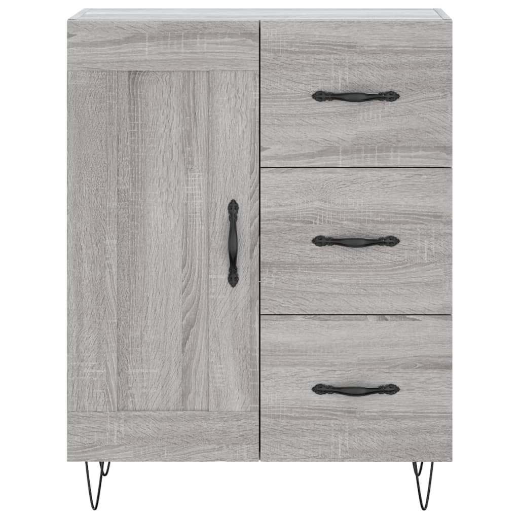 Highboard grå sonoma 69,5x34x180 cm konstruert tre vidaXL