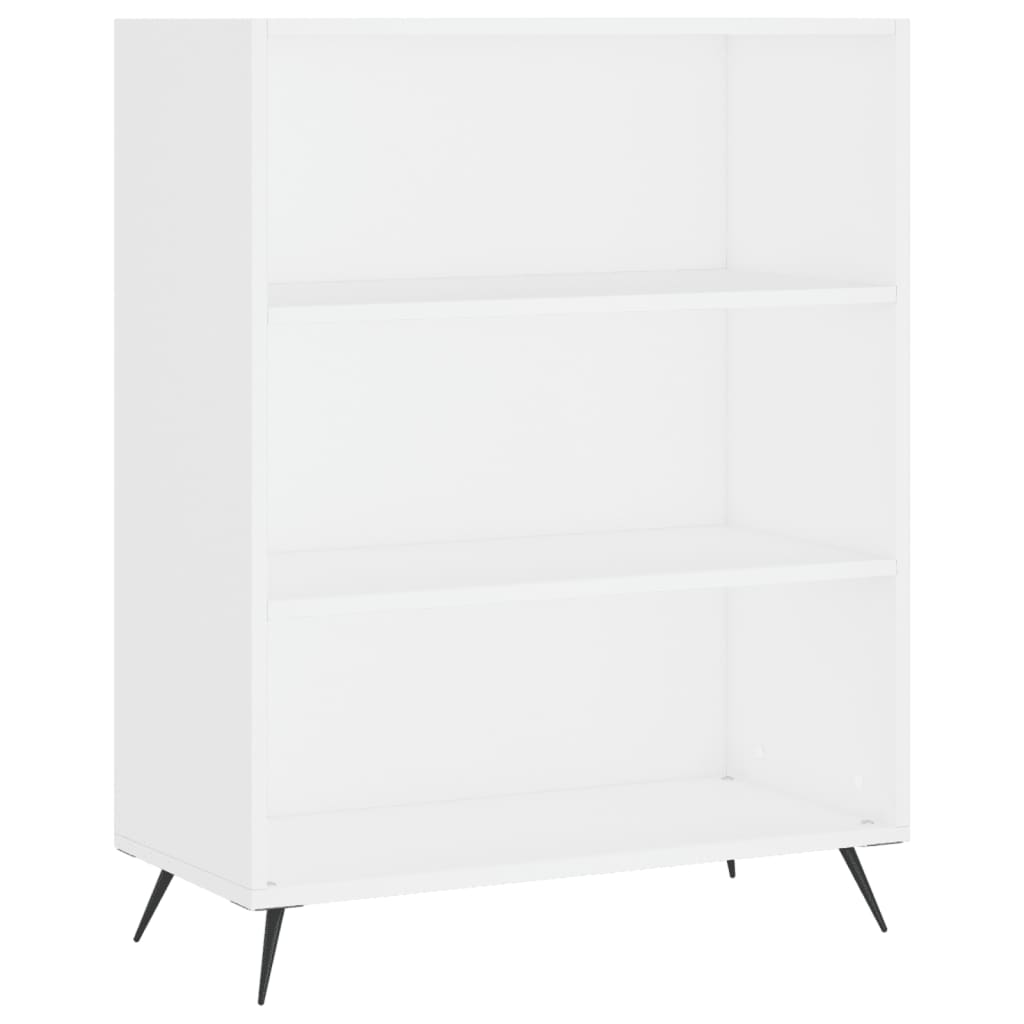 Highboard hvit 69,5x34x180 cm konstruert tre