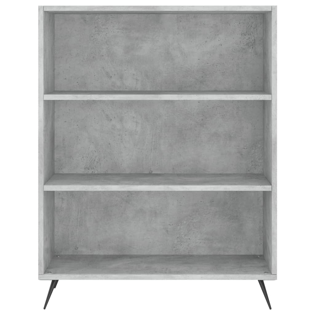 Highboard betonggrå 69,5x34x180 cm konstruert tre