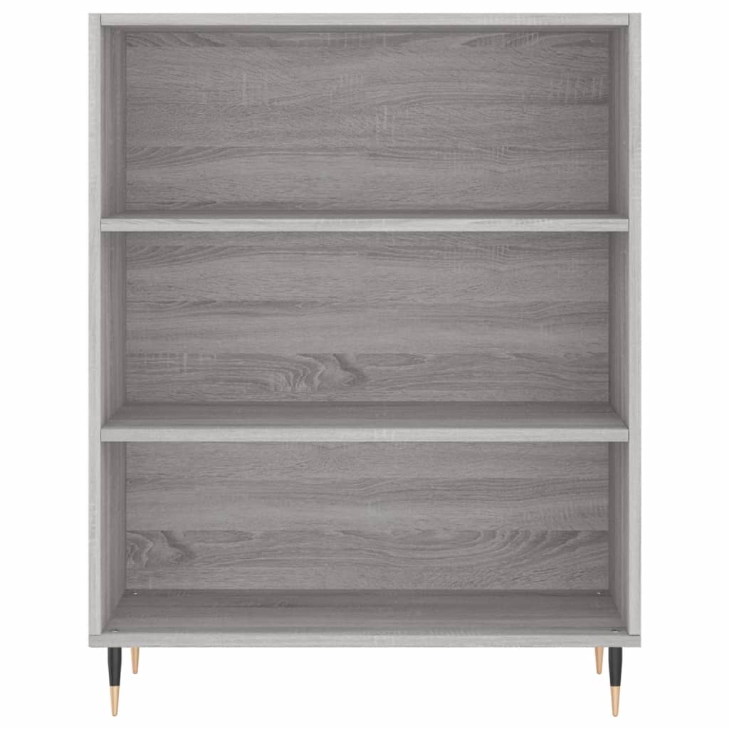 Highboard grå sonoma 69,5x34x180 cm konstruert tre