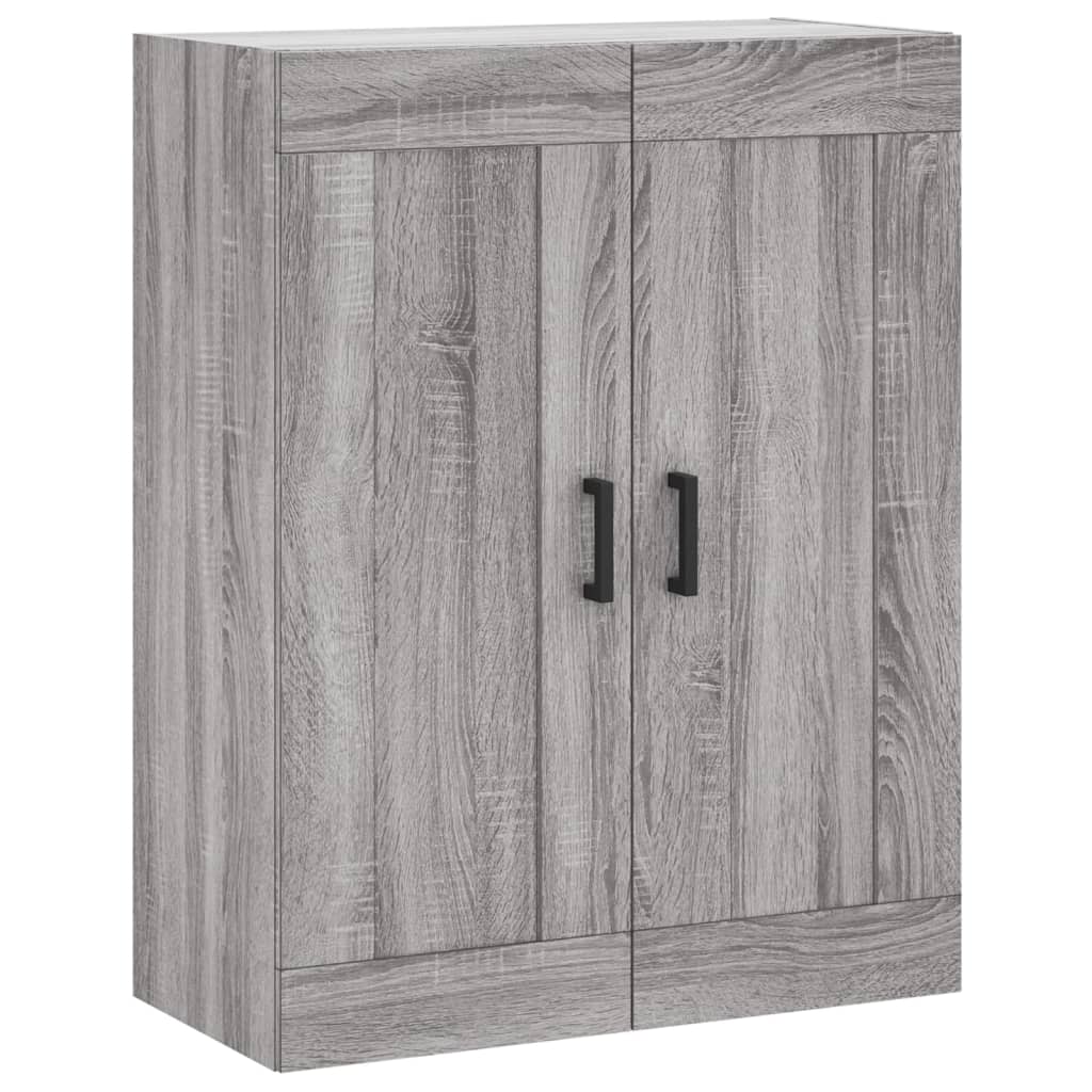 Highboard grå sonoma 69,5x34x180 cm konstruert tre