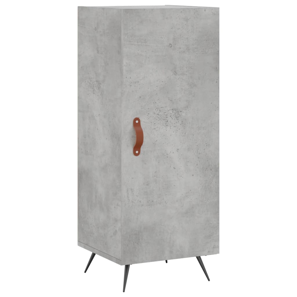 Highboard betonggrå 34,5x34x180 cm konstruert tre