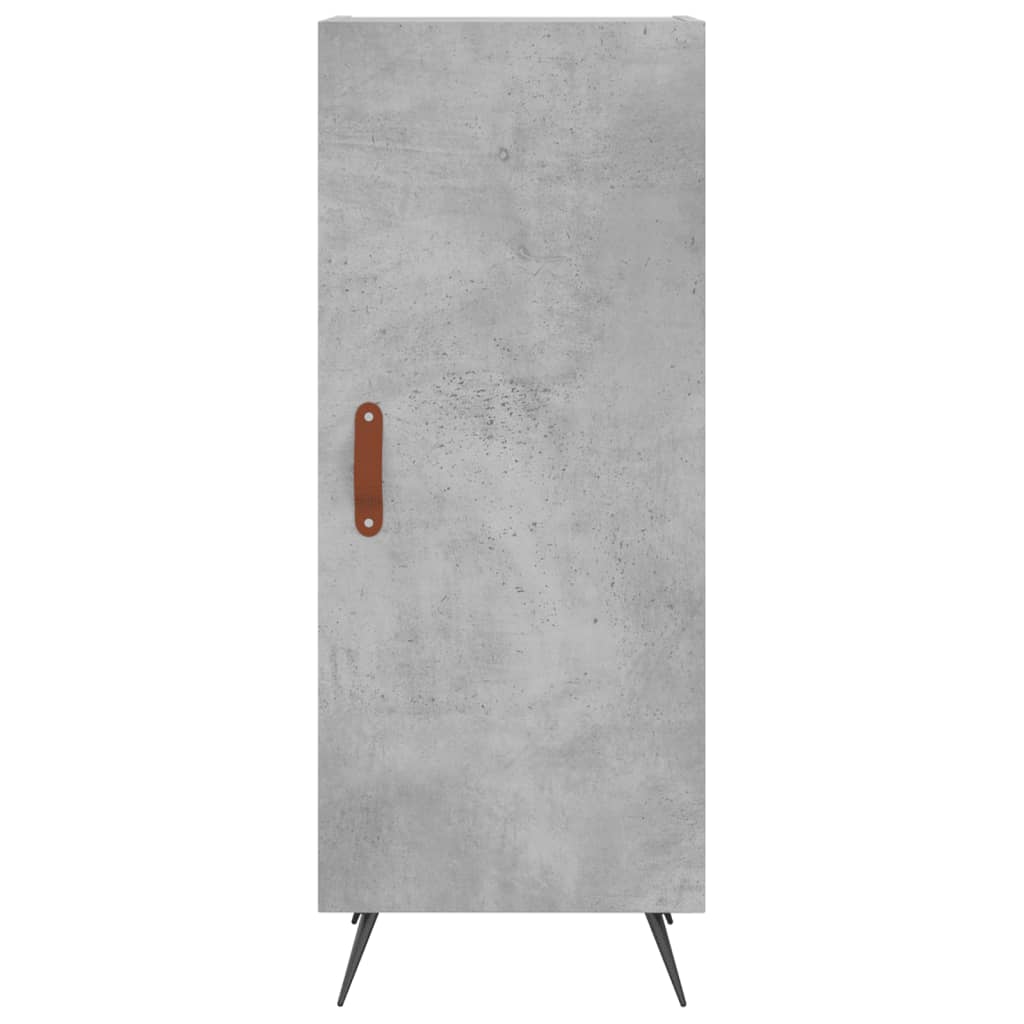 Highboard betonggrå 34,5x34x180 cm konstruert tre