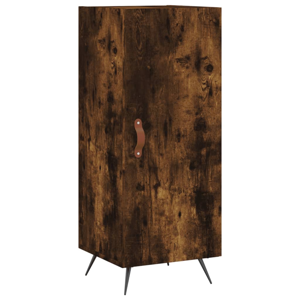 Highboard røkt eik 34,5x34x180 cm konstruert tre