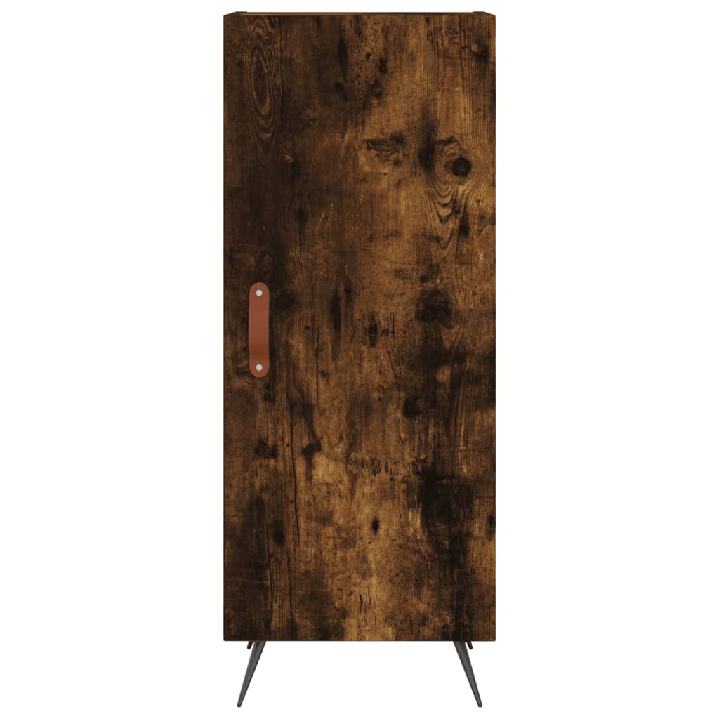 Highboard røkt eik 34,5x34x180 cm konstruert tre